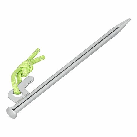 Picchetto da roccia 20 cm in acciaio zincato con gancio a P Heavy Duty