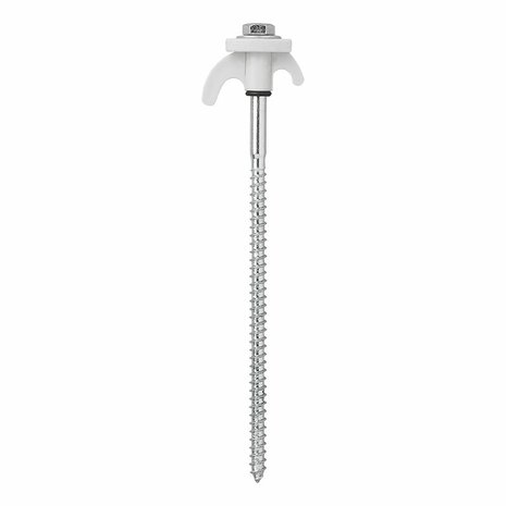 Picchetto da tenda 20cm in metallo avvitabile con gancio in plastica
