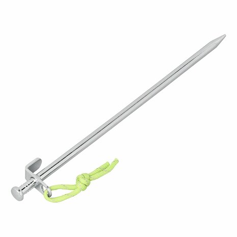 Picchetto da roccia 30 cm in acciaio zincato con gancio a L Heavy Duty