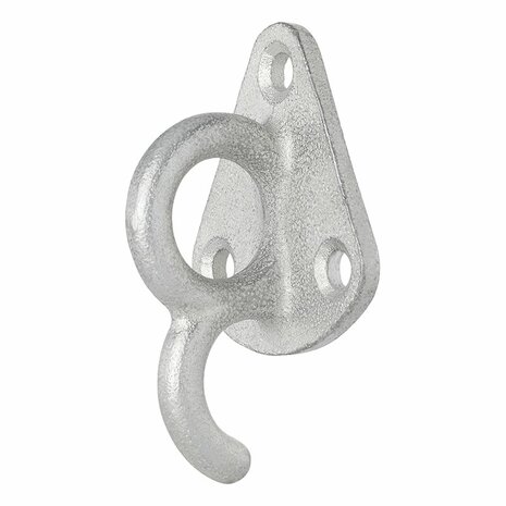 Gancio per fune in metallo con occhiello 70 x 45 mm