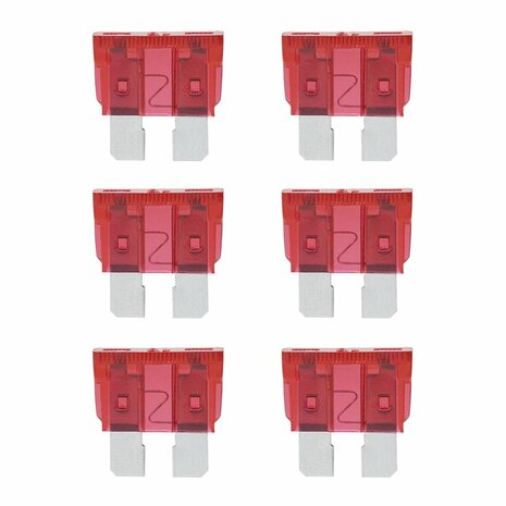 Fusibili standard a lama rossa da 10 A  6 pezzi