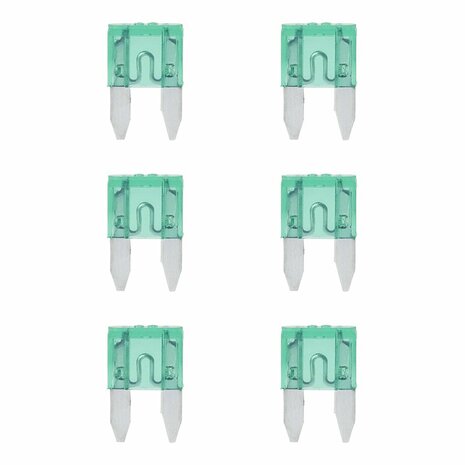 Fusibili a lama mini 30A verde 6 pezzi