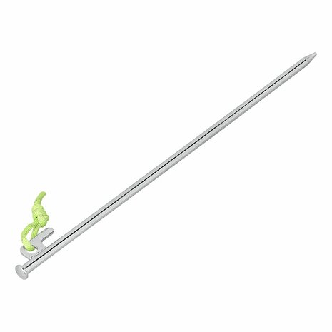 Picchetto da roccia 40 cm in acciaio zincato con gancio a P Heavy Duty