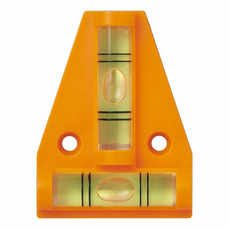 Piramide a livella con magnete su carta