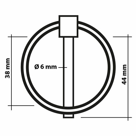 Coppiglia 6mm con anello 2 pezzi