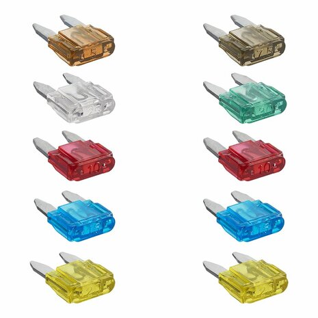 Mini fusibili a lama assortiti 10 pezzi