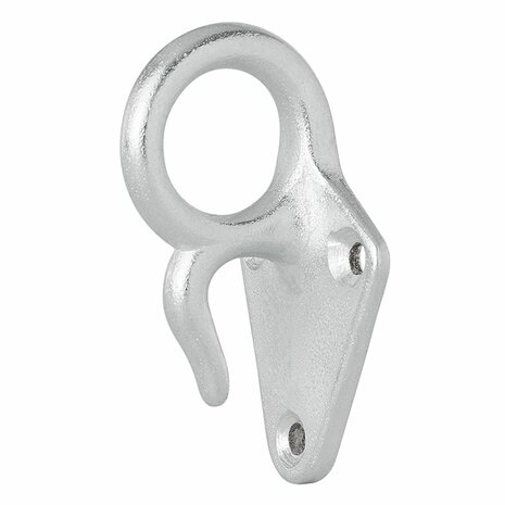 Gancio per fune in metallo con occhiello 70 x 40 mm