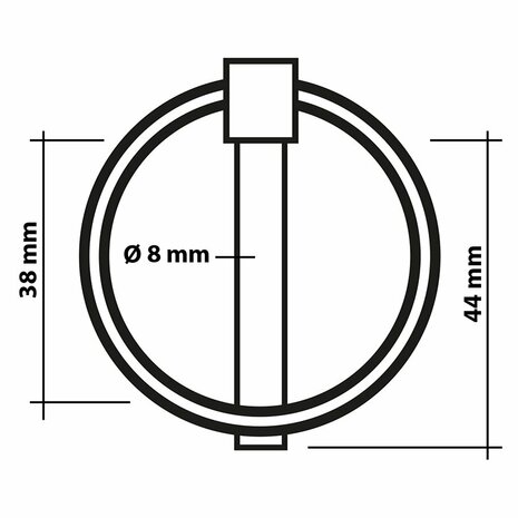 Coppiglia 8mm con anello 2 pezzi
