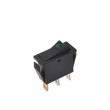 Interruttore a bilanciere LED verde 12V 24V-max. 10A