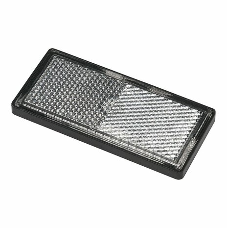 Riflettore bianco 85x39mm autoadesivo con piastra di base 2 pz. in vescica