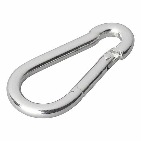 Moschettone a gancio in metallo 6x60mm 2 pezzi