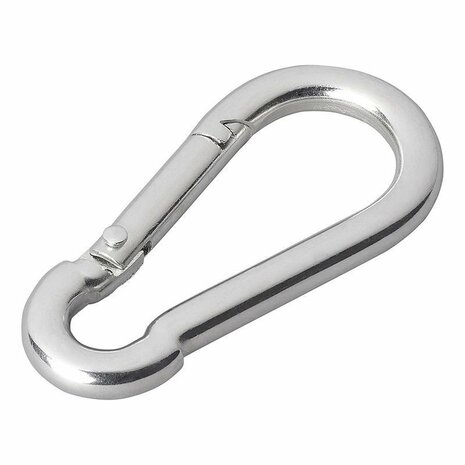 Moschettone a gancio in metallo 6x60mm 2 pezzi
