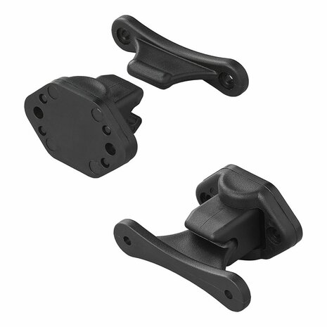 Fermaporta con cerniera nero 2 pezzi