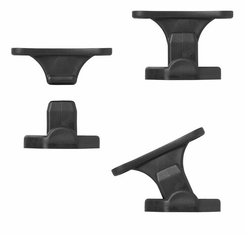 Fermaporta con cerniera nero 2 pezzi