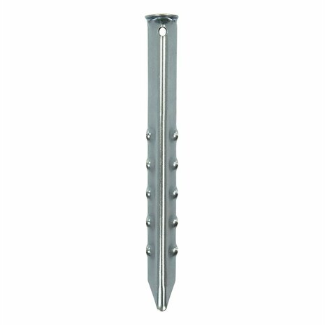 Picchetto per tenda 30cm in metallo rigato