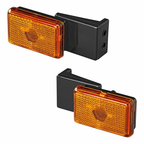 Luce di posizione laterale arancione 110x45x51mm
