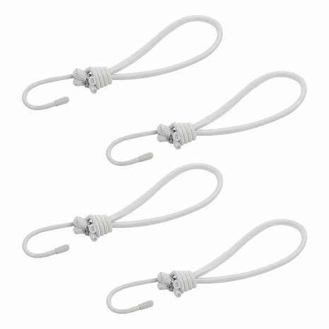 Tenditore tenda elastico bianco con gancio 4 pezzi