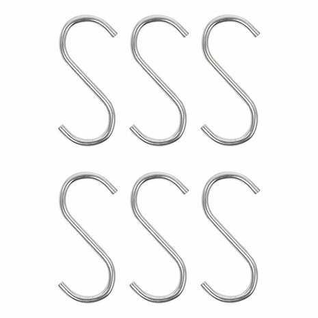 Gancio a S dia 4mm 6cm 6 pezzi