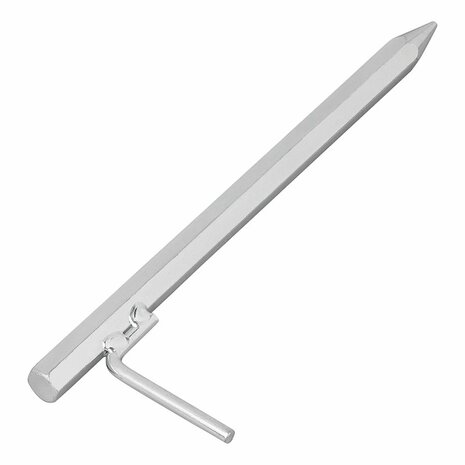 Picchetto da terra 30 cm in acciaio zincato con gancio a L