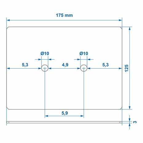 Piastra di montaggio per 342138 e 342134 su scheda