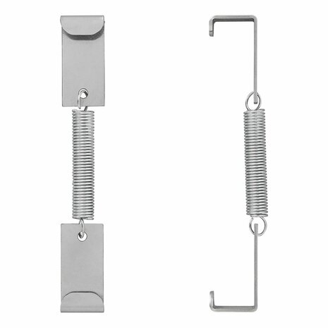 Morsetto per targa con molla - set da 4 pezzi