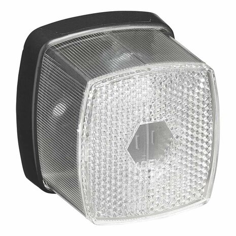 Fanale di posizione bianco 66x62mm con riflettore