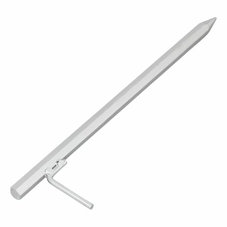 Picchetto da terra 40 cm in acciaio zincato con gancio a L