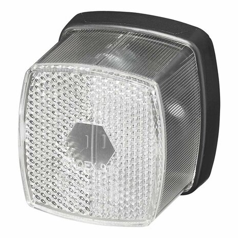 Fanale di posizione bianco 66x62mm con riflettore