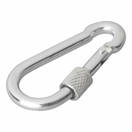 Moschettone in metallo 6x60mm con chiusura a vite 2 pezzi