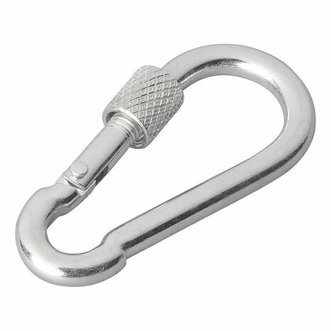Moschettone in metallo 6x60mm con chiusura a vite 2 pezzi