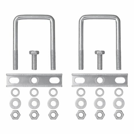 Staffa a U quadrata 60mm per morsetto ruota anteriore - set da 2 pezzi