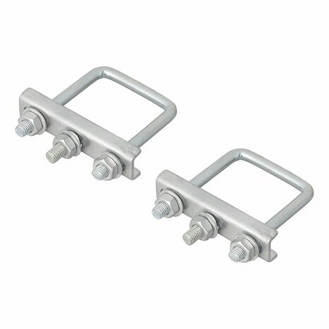 Staffa a U quadrata 60mm per morsetto ruota anteriore - set da 2 pezzi