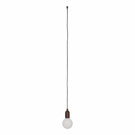 Lampada retrò XL motivo legno con cavo 90cm