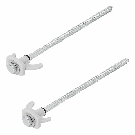 Picchetto per tenda 20cm in metallo avvitabile con gancio in plastica 6 pezzi in sacchetto di plastica