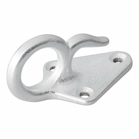 Gancio per fune in metallo con occhiello 70 x 40 mm 5 pezzi