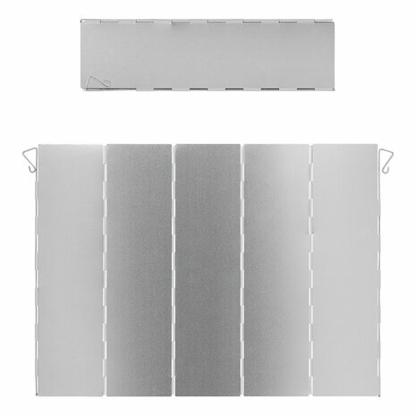 Parabrezza da cucina pieghevole in alluminio 5 pezzi 49 x 36 cm