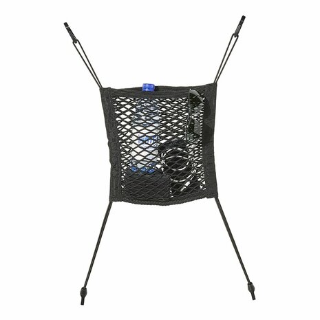 Rete portaoggetti elastica 26x28cm doppia con ganci in plastica NS-7