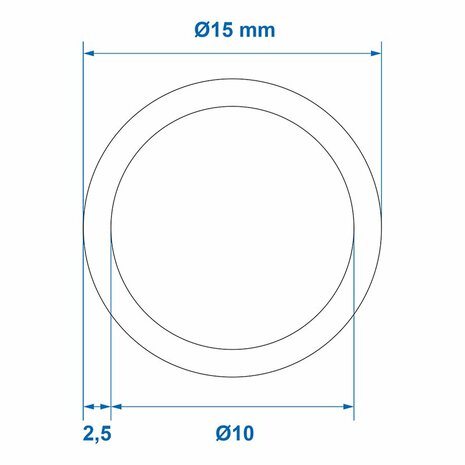 Tubo acqua potabile rosso 2 50M dia 10x15mm
