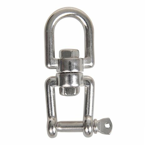 Lucchetto girevole 8mm  acciaio inox A4 AISI 316  occhio forcella  2.500 daN