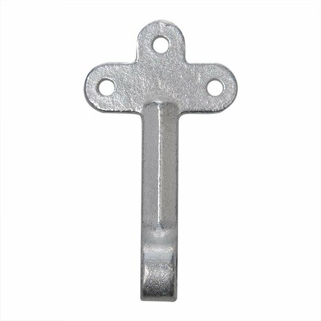 Gancio valvola n. 0 destra 140mm con occhiello avvitabile