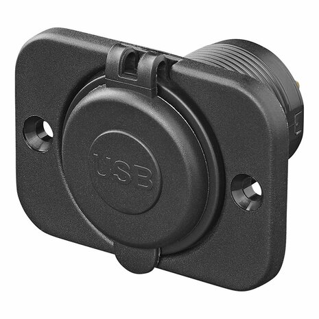 Caricabatterie rapido USB integrato con piastra di montaggio 2 vie 12 24V 3A tipo A+C