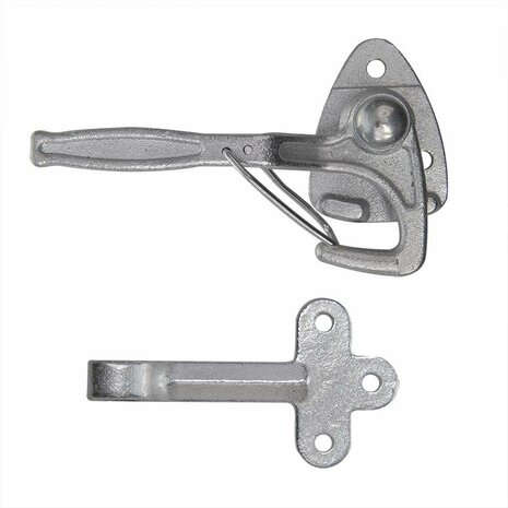 Gancio valvola n. 0 sinistra 140mm con occhiello a vite