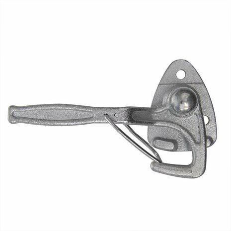 Gancio valvola n. 0 sinistra 140mm con occhiello a vite