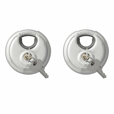 Lucchetto a disco 70mm 2 pezzi con chiave uguale