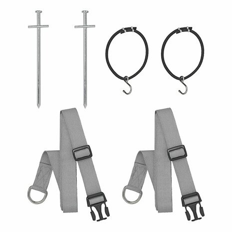 Set di cinghie antitempesta 2x 2 90 m