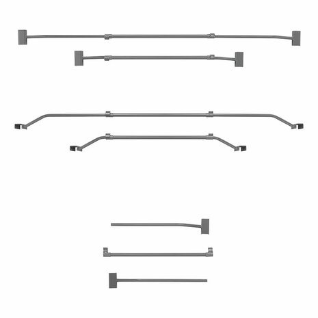 Supporto per telone in metallo  estensibile 100-155 cm per telone di rimorchio