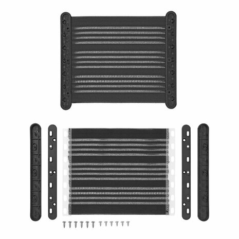 Rete portaoggetti elastica M 26 x 26 5 cm con attacco in plastica