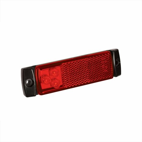 Lampada di segnalazione 12 24V rossa 126x30mm LED