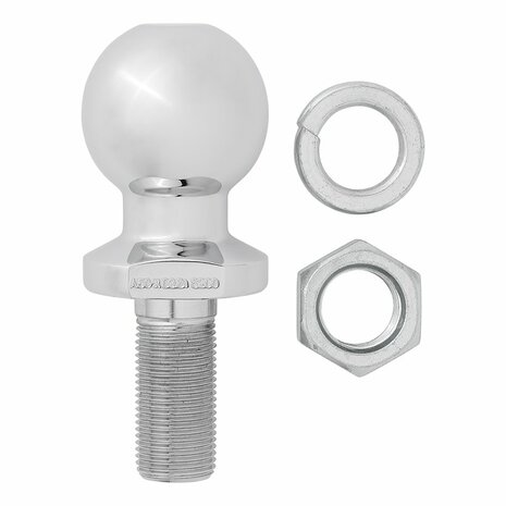 Gancio di traino a sfera dritto M22 x 50mm omologato tipo E