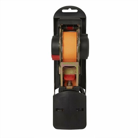 Cinghia di ancoraggio con cricchetto + 2 ganci 350cm 320kg avvolgimento automatico